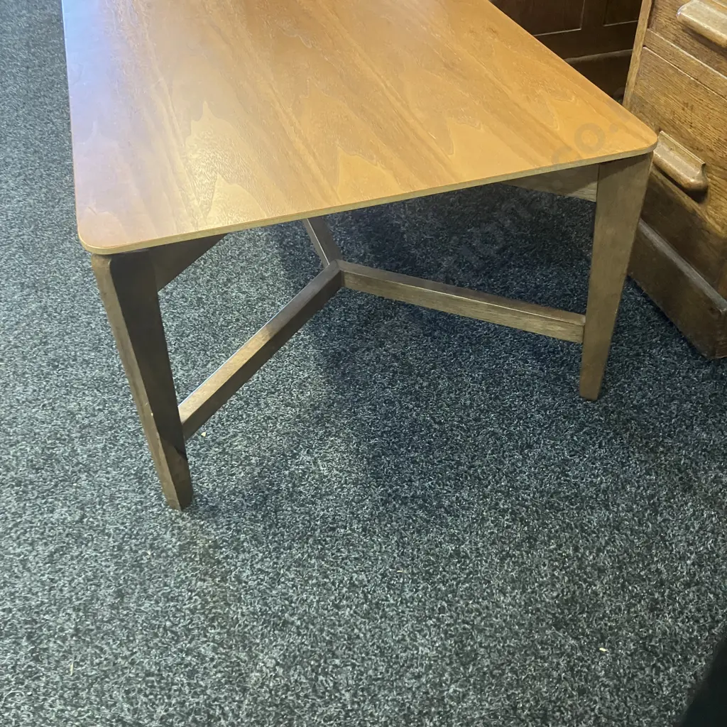 Mid Century Style Rectangular Coffee Table, Oak Base With Wood Effect Top. H39 W110 D60cm Image 1++