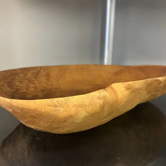 Vintage Large Swedish Burr Wood Bowl. 9 x 47cm