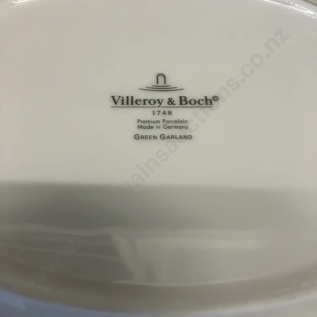 Villeroy & Boch Green Garland Porcelain 8 Piece Dinnerset #1748 Image 1++