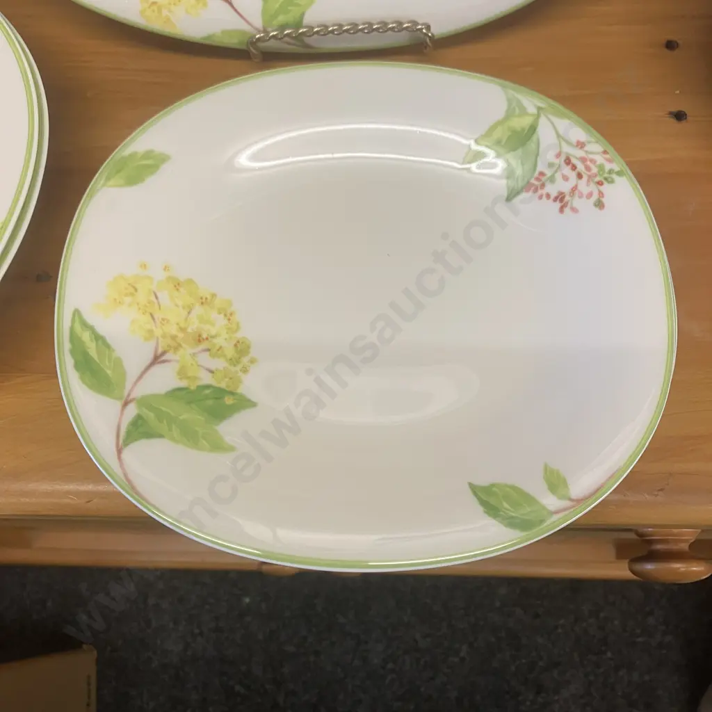 Villeroy & Boch Green Garland Porcelain 8 Piece Dinnerset #1748 Image 1++