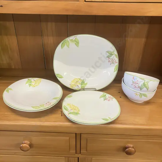 Villeroy & Boch Green Garland Porcelain 8 Piece Dinnerset #1748