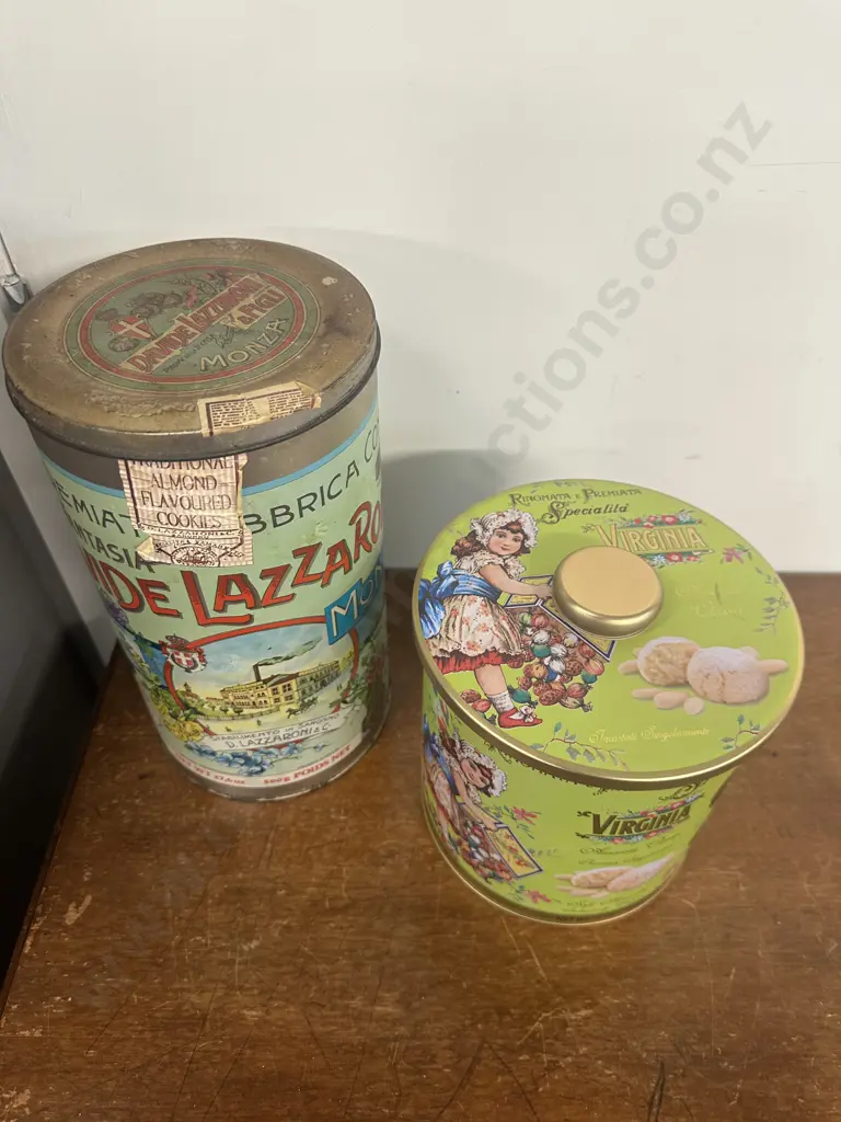 Vintage Amaretti Virginia & D Lazzaroni & C Tins Image 1++