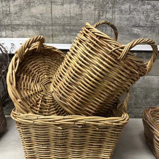 Assorted Caneware Items x3