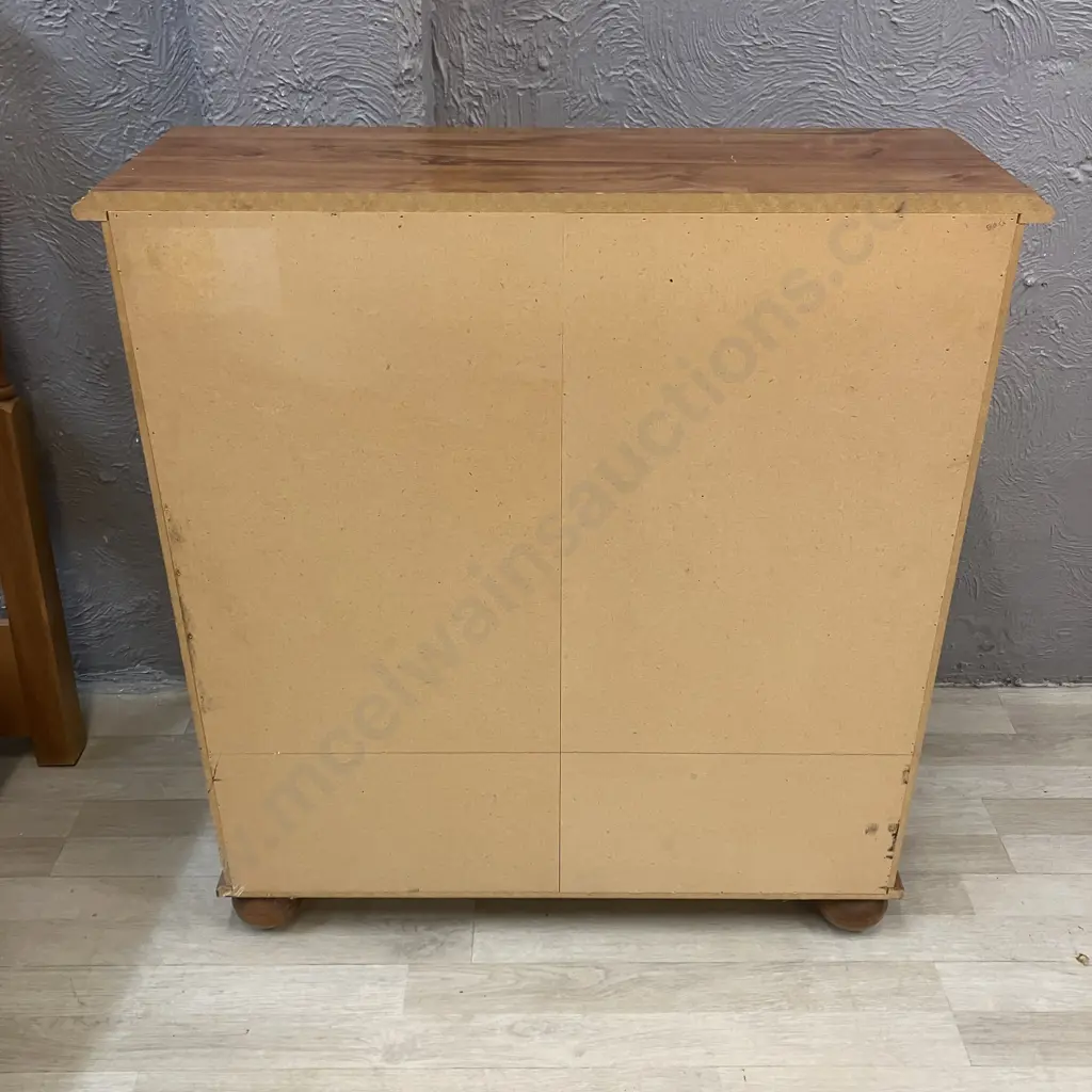 Wood Effect Bookcase With 4 Shelves. H90 W83 D28.5cm Image 1++