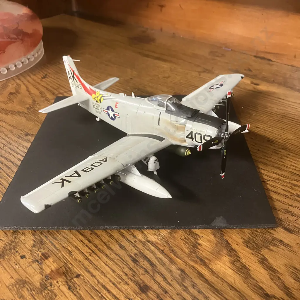 1:48 USN Douglas A-1H Skyraider Piloted by Lt.(jg) Tom Patton US Navy Squadron VA-176 USS Intrepid Image 1++