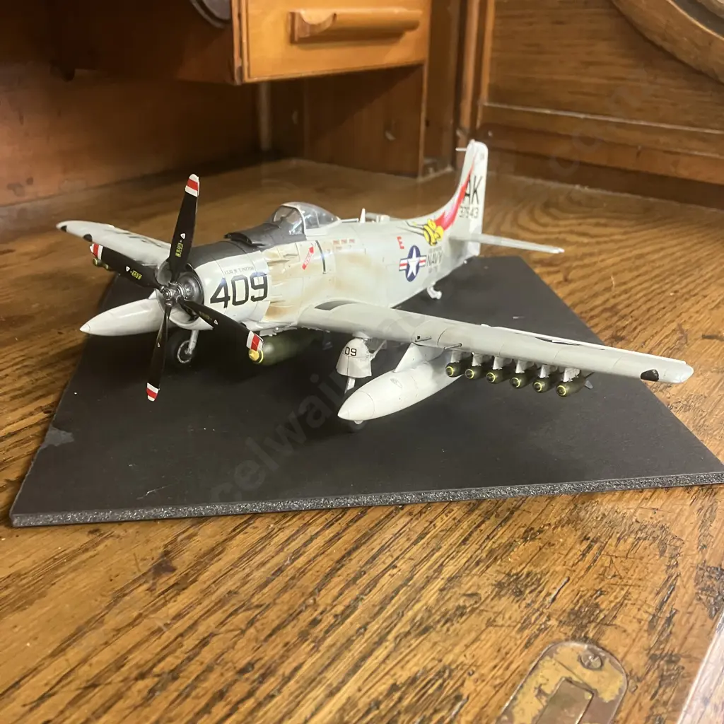 1:48 USN Douglas A-1H Skyraider Piloted by Lt.(jg) Tom Patton US Navy Squadron VA-176 USS Intrepid Image 1++