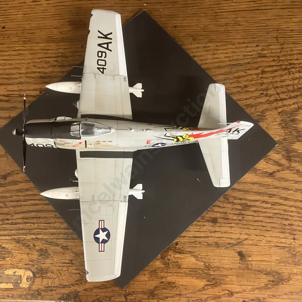 1:48 USN Douglas A-1H Skyraider Piloted by Lt.(jg) Tom Patton US Navy Squadron VA-176 USS Intrepid Image 1++