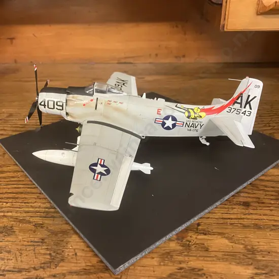 1:48 USN Douglas A-1H Skyraider Piloted by Lt.(jg) Tom Patton US Navy Squadron VA-176 USS Intrepid