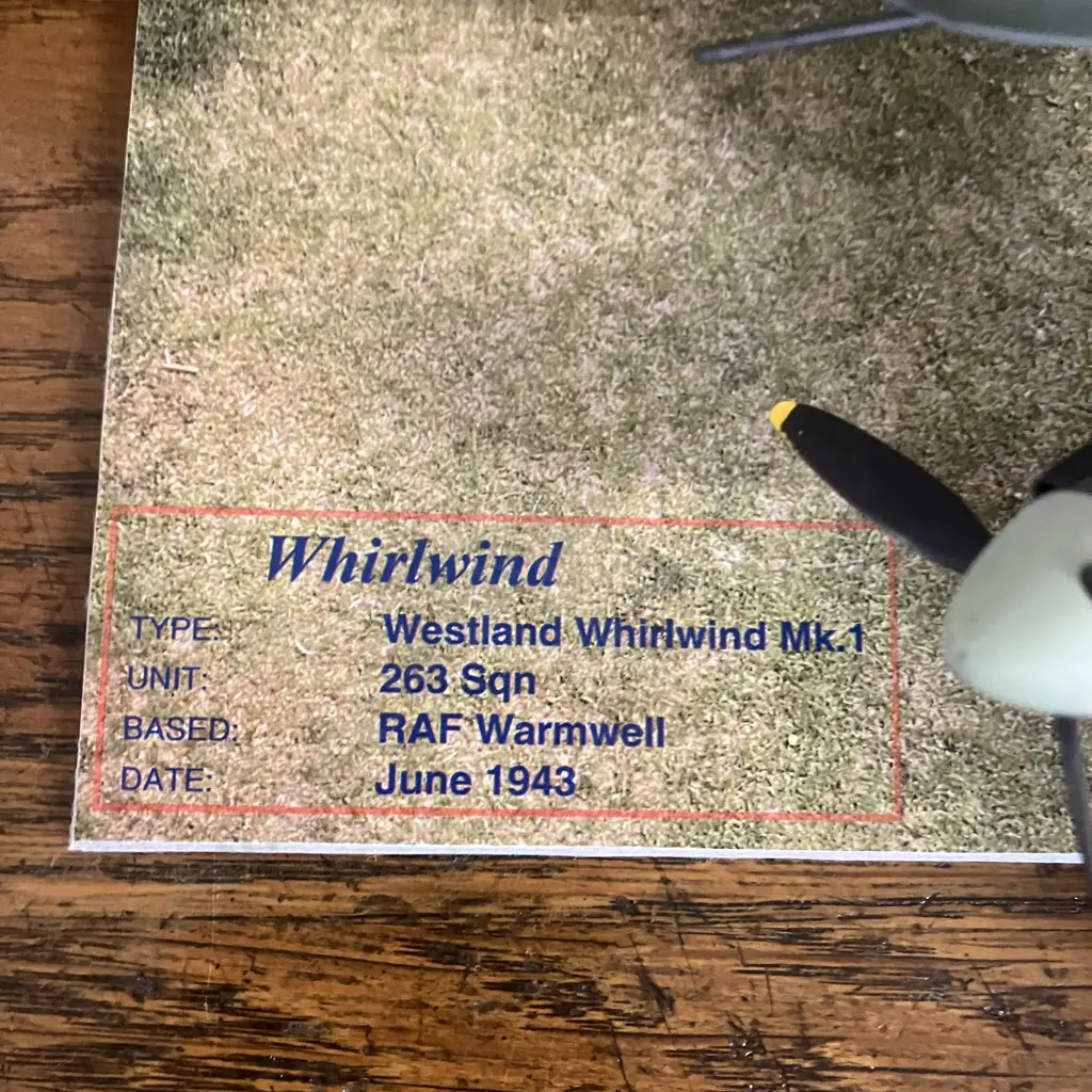 1:48 Westland Whirlwind Mk.1 Royal Air Force 263 Squadron, RAF Warmwell, June 1943 Image 1++