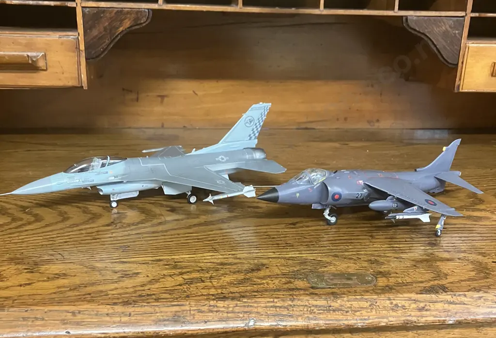 1:48 RAF Sea Harrier & General Dynamics F16A Falcon 191st FIG, "Wolves" Michigan ANG 1985 Image 1++