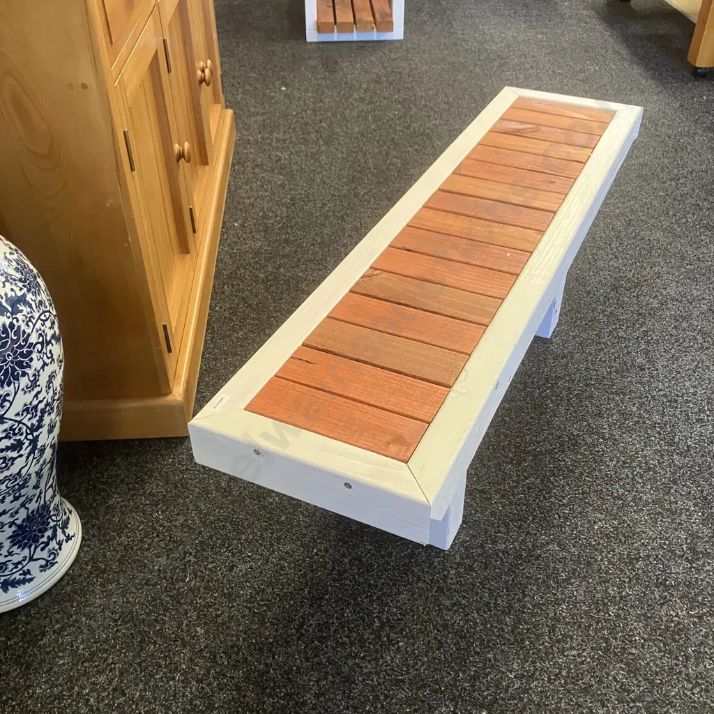 Wooden Bench Seat. H40 W123 D30cm Image 1++