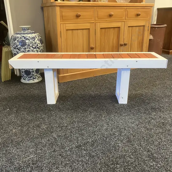 Wooden Bench Seat. H40 W123 D30cm