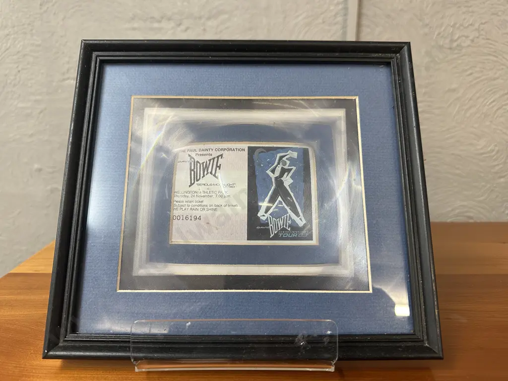 The Paul Dainty Corporation Framed David Bowie Concert Ticket  Image 1++