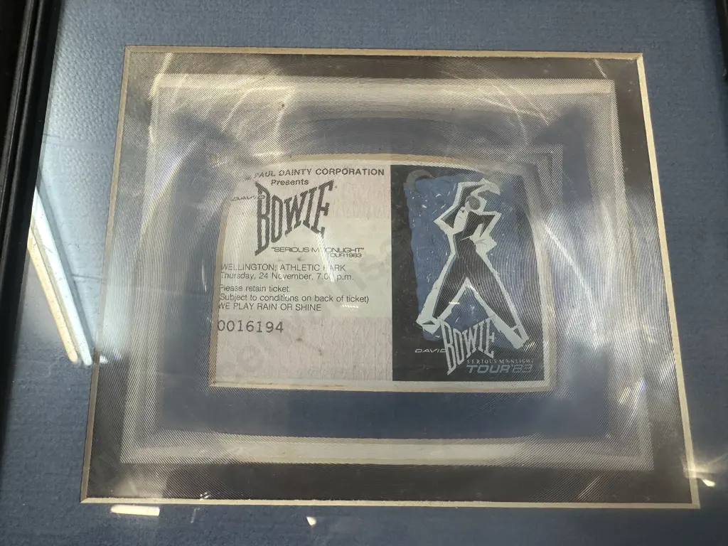The Paul Dainty Corporation Framed David Bowie Concert Ticket  Image 1++
