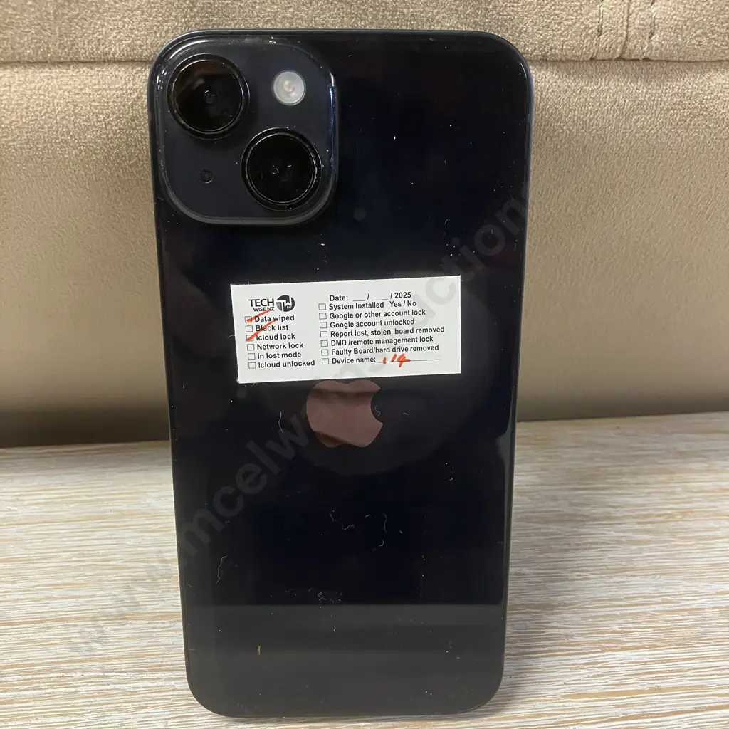 Apple iPhone 14 Black, iCloud Locked, Damaged (Sold As Is) Image 1++
