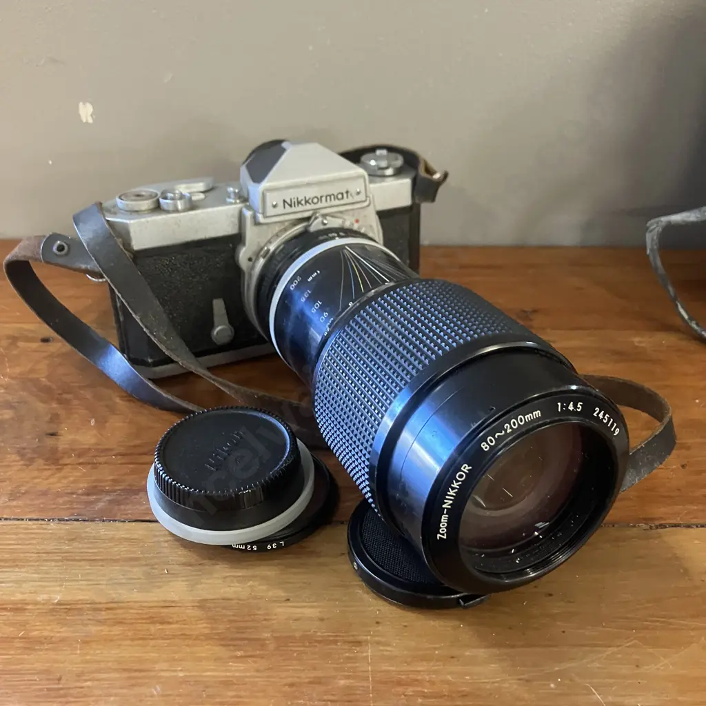 Nikon Nikkormat FT Film Camera With A Nikon Zoom-Nikkor 80-200 f4.5 Lens Image 1++