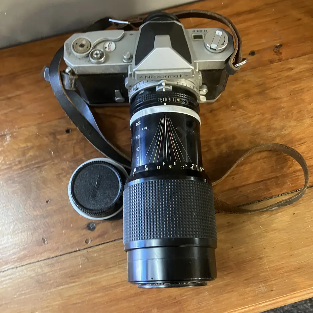 Nikon Nikkormat FT Film Camera With A Nikon Zoom-Nikkor 80-200 f4.5 Lens Image 1++