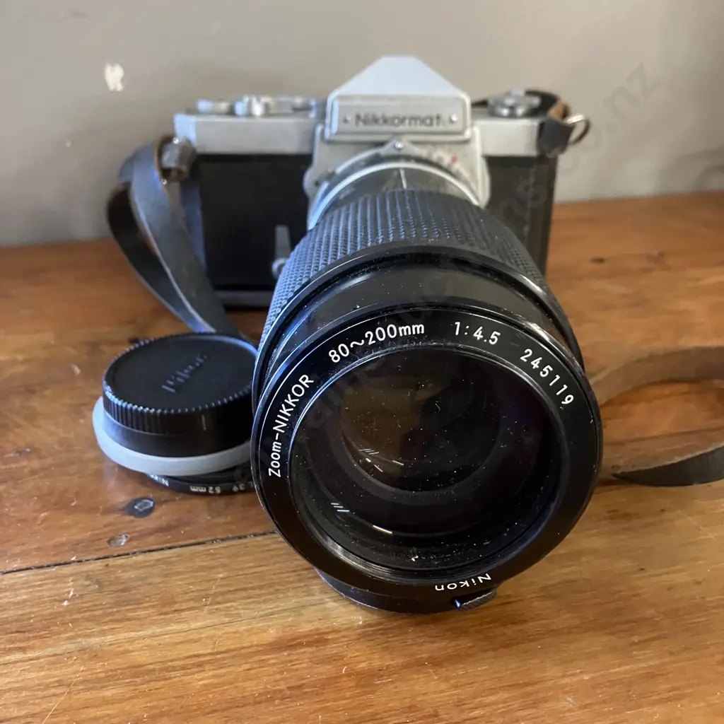 Nikon Nikkormat FT Film Camera With A Nikon Zoom-Nikkor 80-200 f4.5 Lens Image 1++