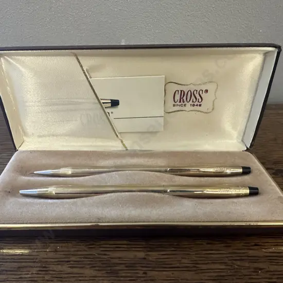 Vintage Cross Pen Set In Presentation Case