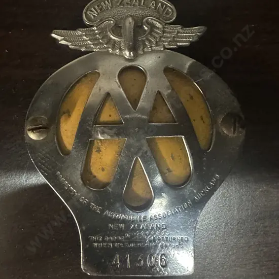 Vintage Car Badge The New Zealand Automobile Association