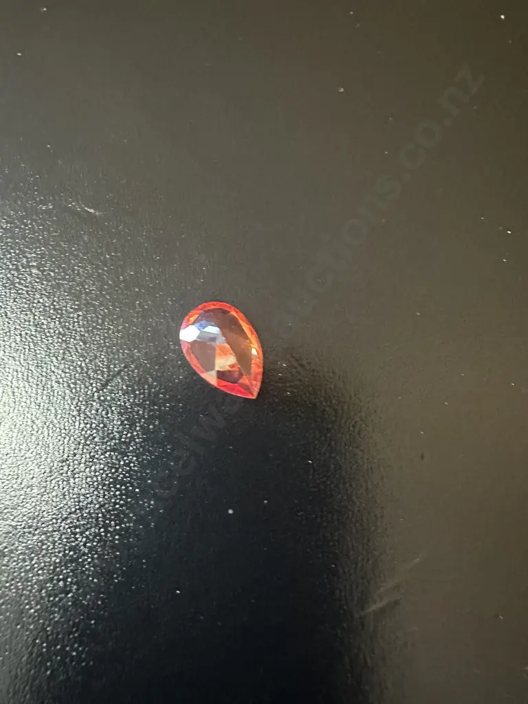 Quartz Red Pear Shape Gemstone 7.29ct Image 1++