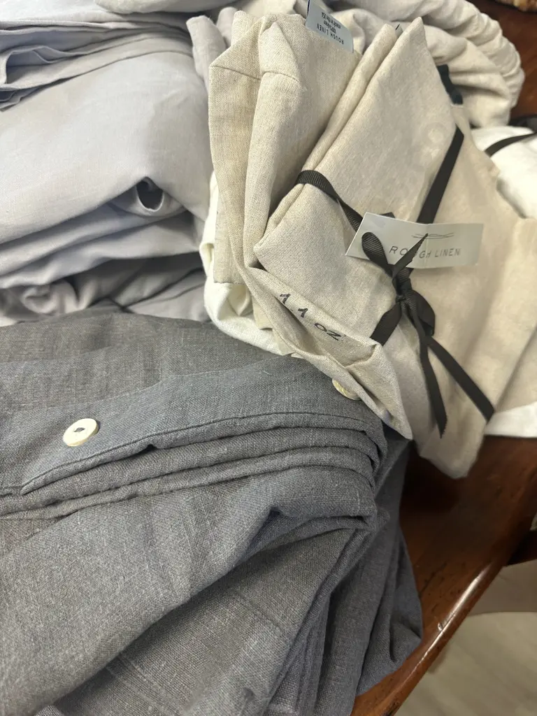 Assorted Rough USA Linen. Com 100% Linen Sheets, Pillow Cases Etc Image 1++