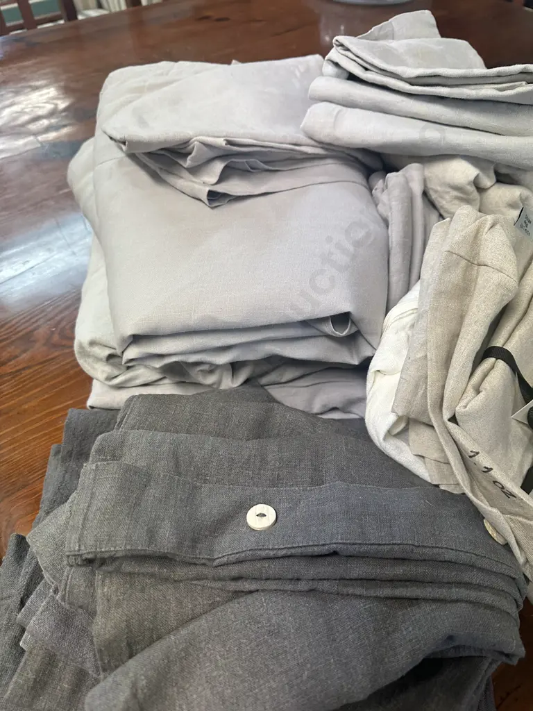 Assorted Rough USA Linen. Com 100% Linen Sheets, Pillow Cases Etc Image 1++