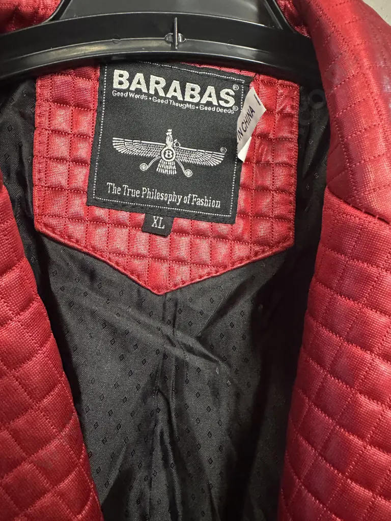 Barabas Mens Red Blazer One Button Size XL  Image 1++