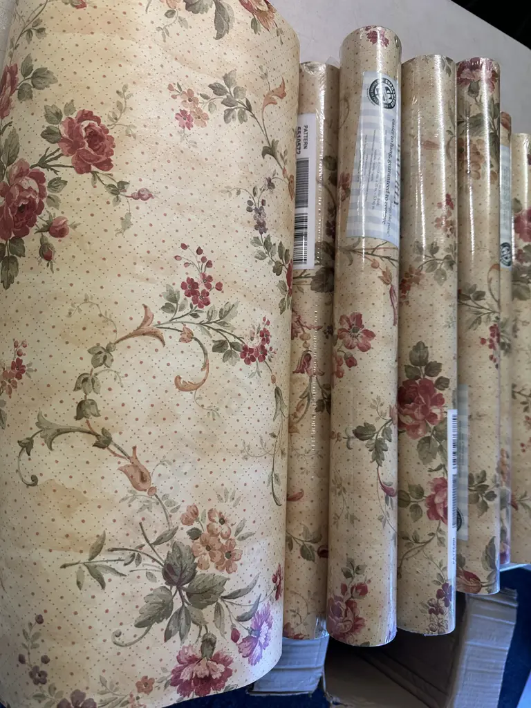 Vintage Waverly Wallpaper Pattern # 5510572 Run 12 Nine Full Rolls & One Part Roll Image 1++
