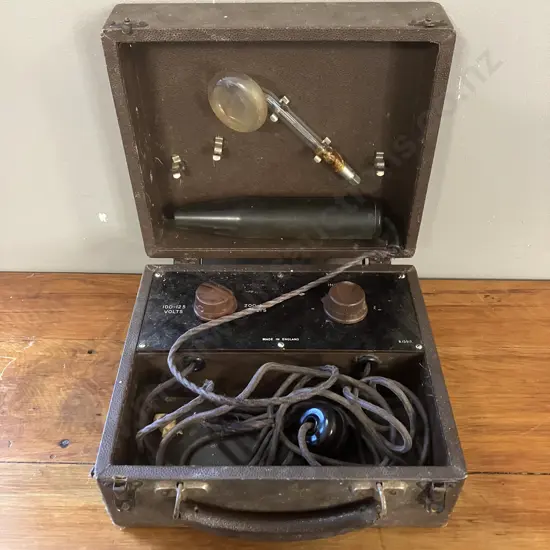 Antique Violet Ray Medical Device In Case
