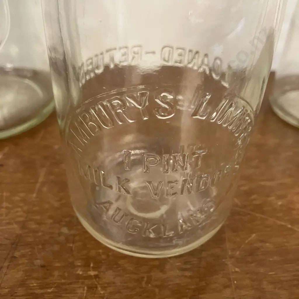 Lot of 8 Assorted Glass Milk / Cream Bottles Image 1++