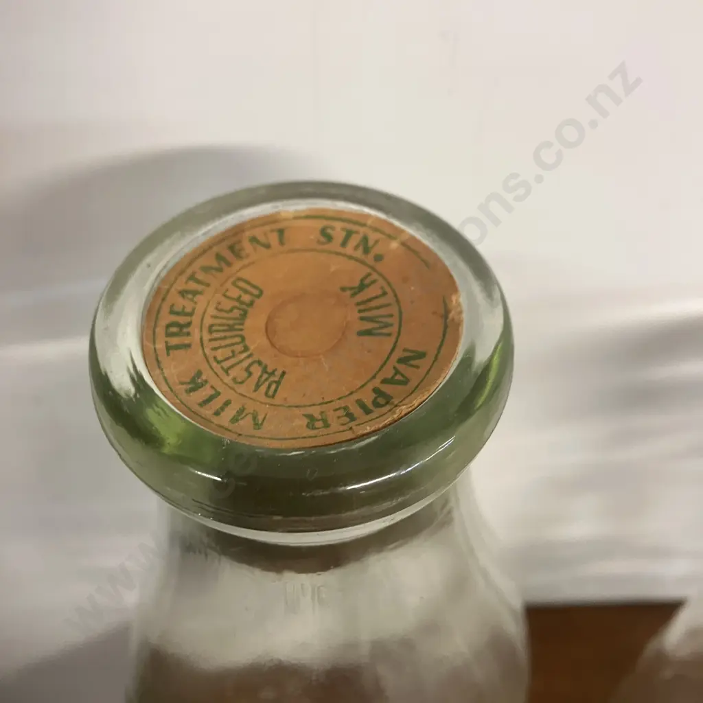 Lot of 8 Assorted Glass Milk / Cream Bottles Image 1++