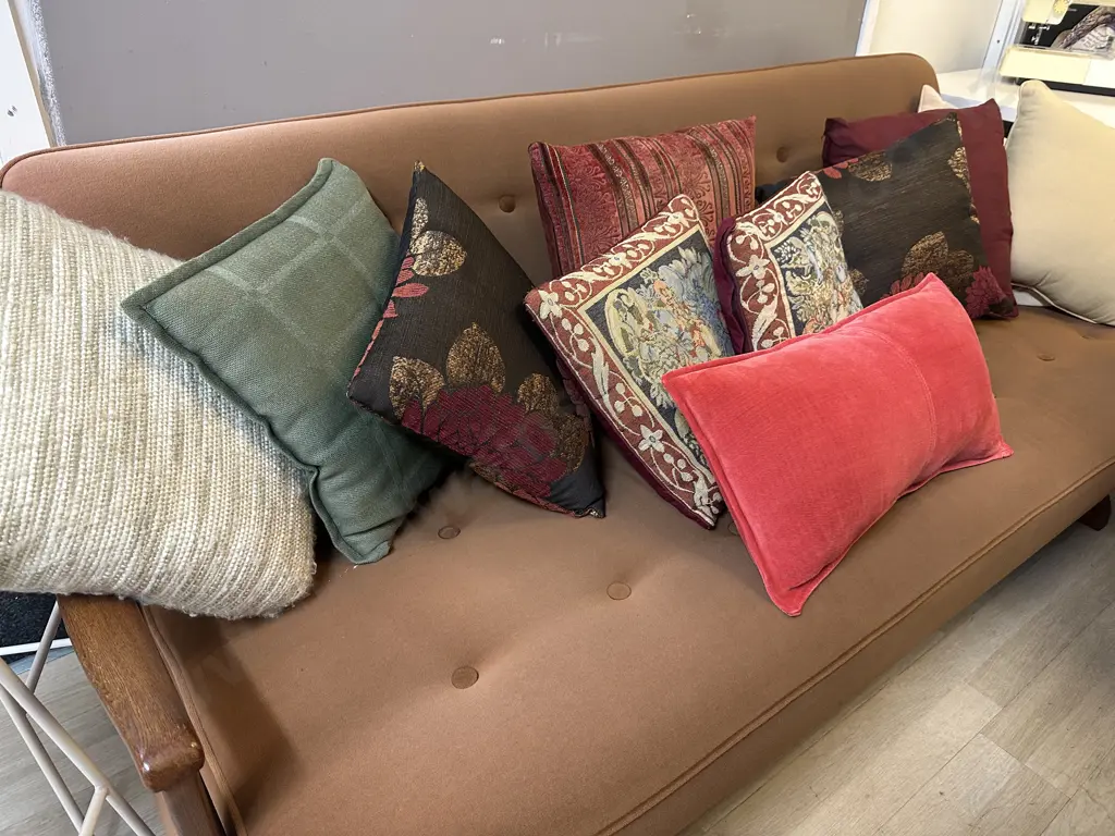 Assorted Vintage Cushions & Rectangular Pillow Image 1++