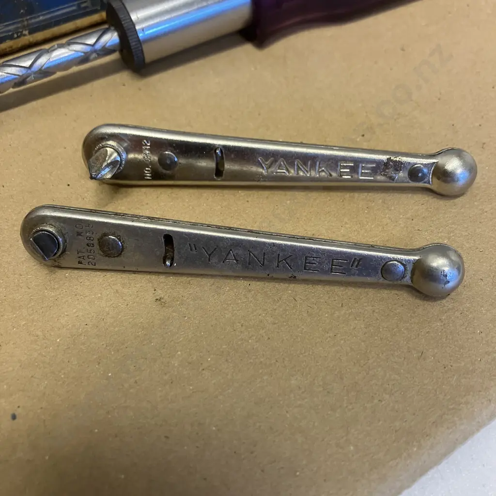 Stanley "Yankee" USA Offset Ratchet Screwdrivers No. 3412 & 3400, Gracent Japan Ratchet Screwdriver #1210 & Original Box Image 1++