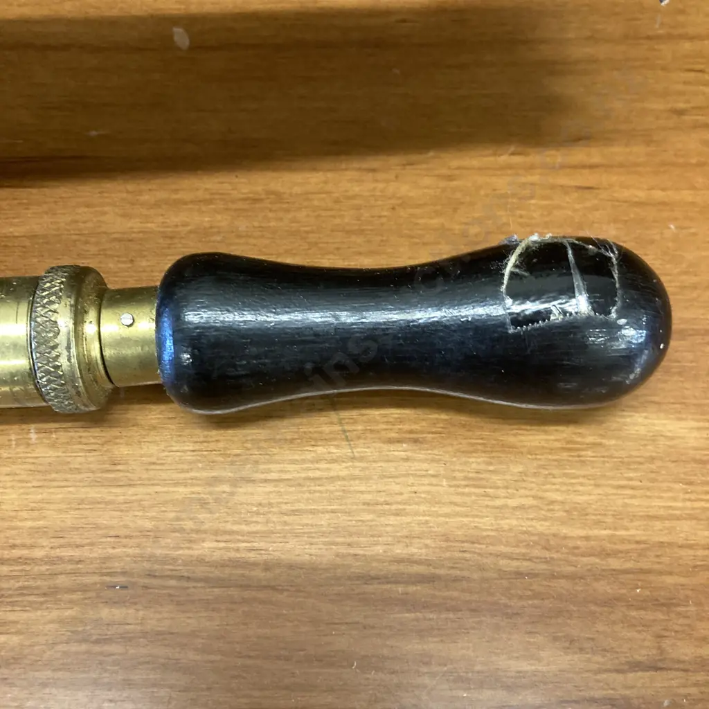 Vintage 'Fynspry Syringe Brass Garden Hand Pump Sprayer, Boxed. 58cm, White Star Products, Auckland Image 1++