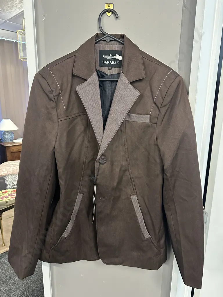 Barabas Mens Jacket Size Medium Two Button Image 1++