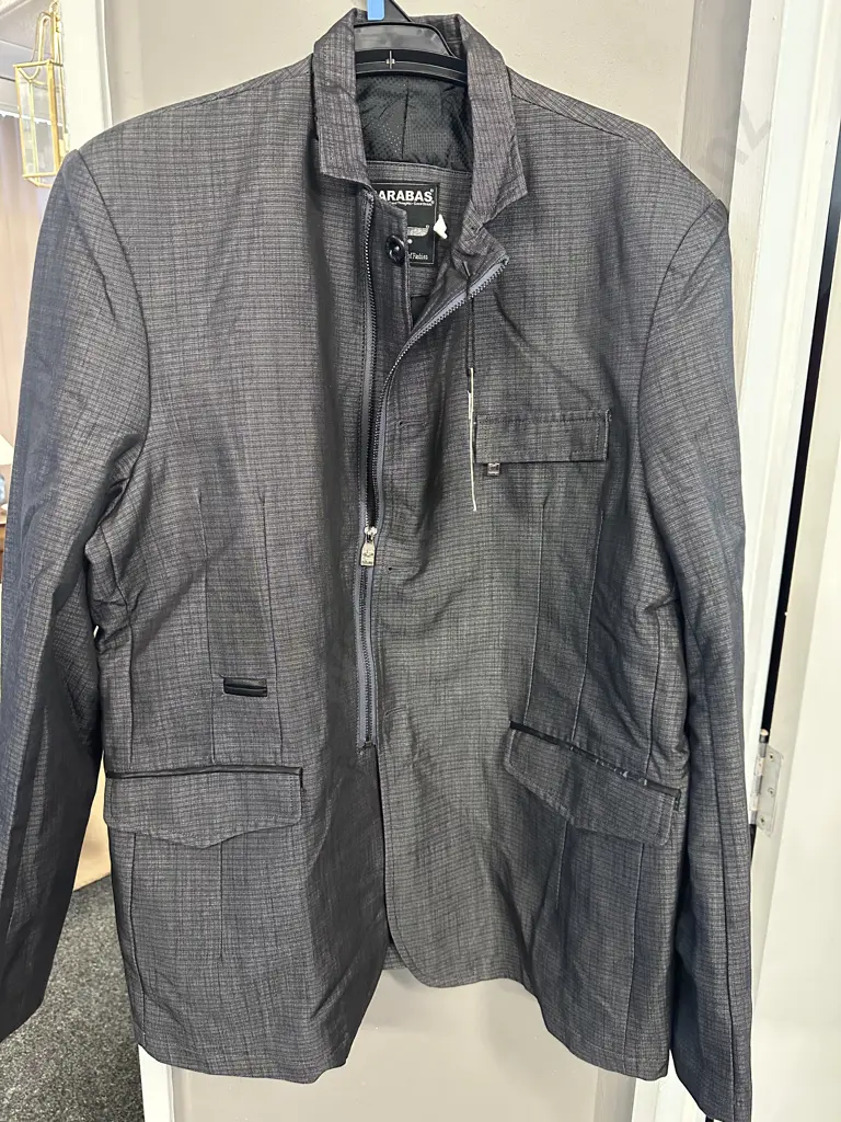 Barbaras Mens Grey Zip & Button Up Front  Size XXXL  Image 1++