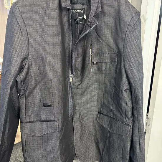 Barbaras Mens Grey Zip & Button Up Front  Size XXXL 