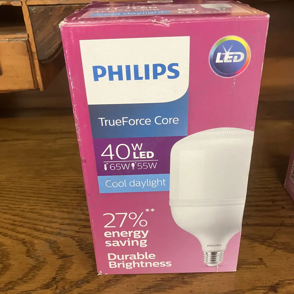 Pair of Philips TrueForce LED Lamps 40W Cool Daylight & Philips 40W LED Lamp(Sold With -02) Image 1++