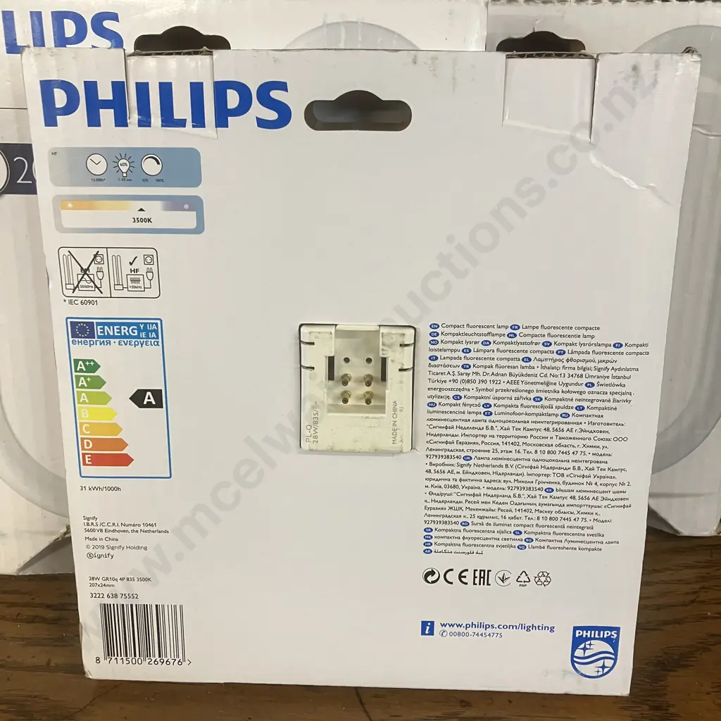 Philips PL-Q 4 Pin Compact Lamps - 4 x 28W, Fluorescent (Sold With -02) Image 1++