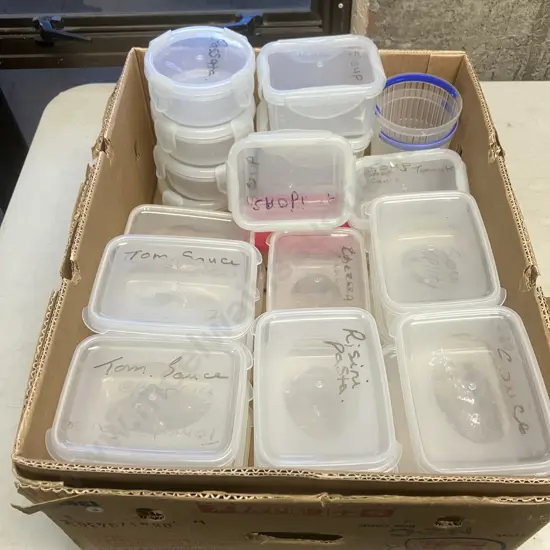 30 x Assorted Plastic Containers Including ClipFresh