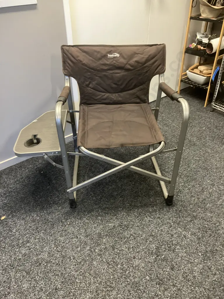 Kathmandu Basecamp Directors Chair With Side Table, Foldup Image 1++