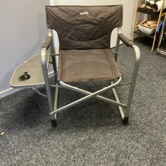 Kathmandu Basecamp Directors Chair With Side Table, Foldup