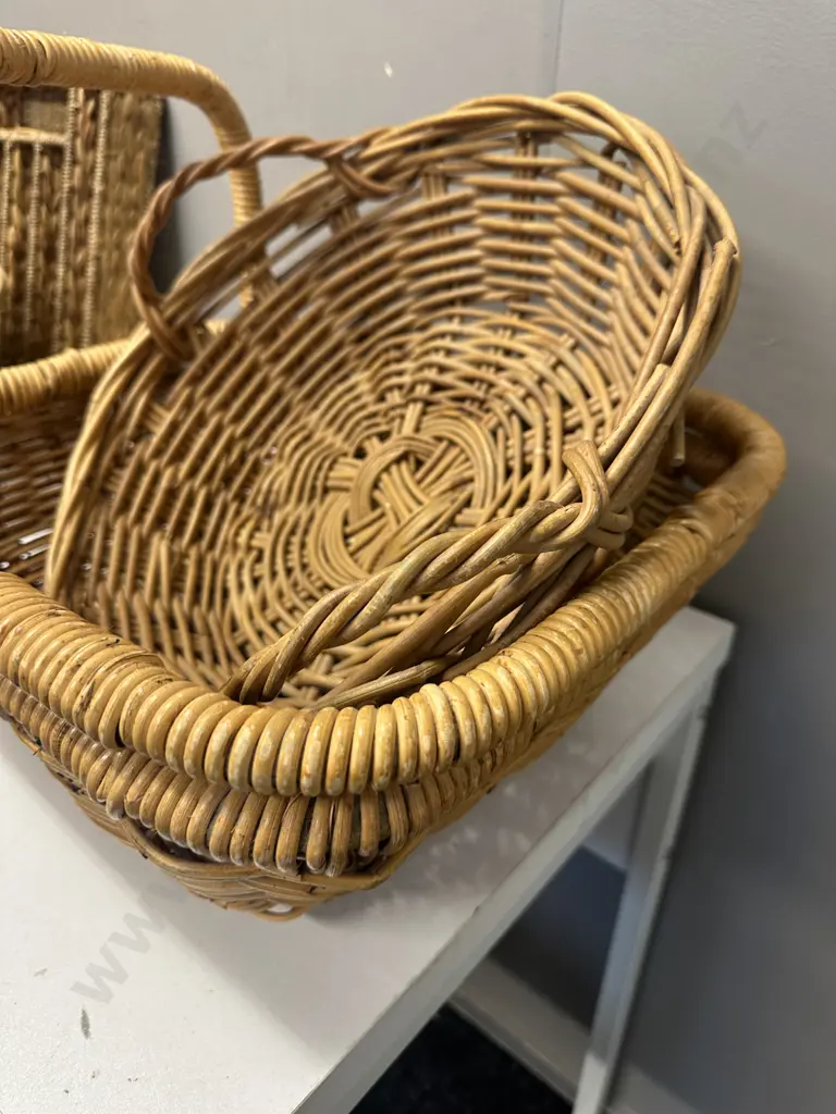Vintage Cane Baskets (as found) Image 1++