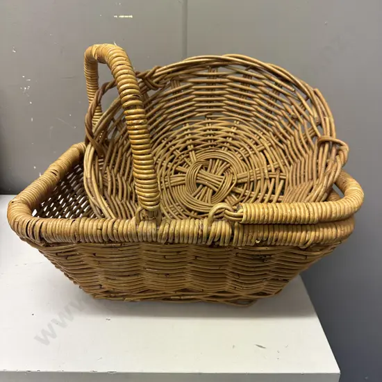 Vintage Cane Baskets (as found)