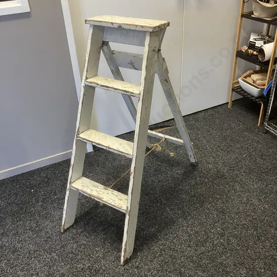 Vintage Wooden Ladder. H113cm