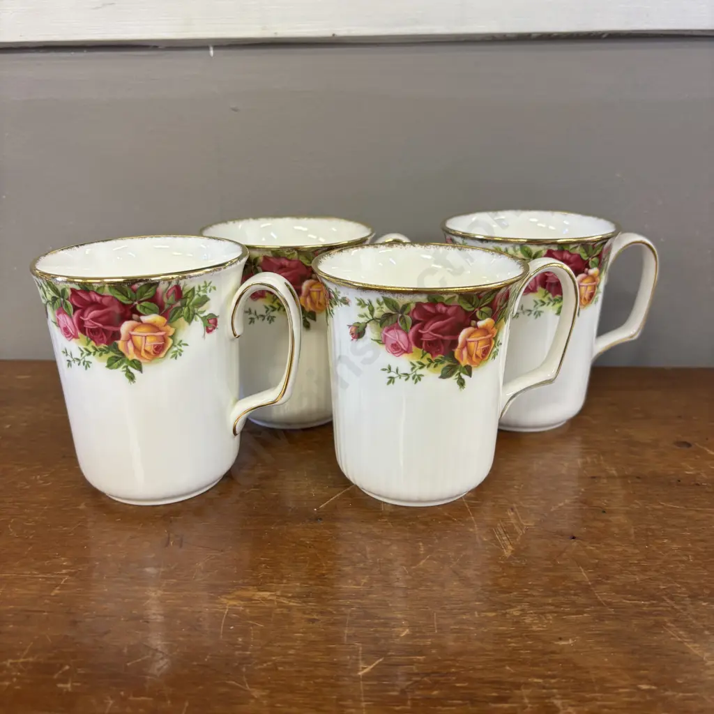 Royal Albert Old Country Roses Mugs x 4 Image 1++