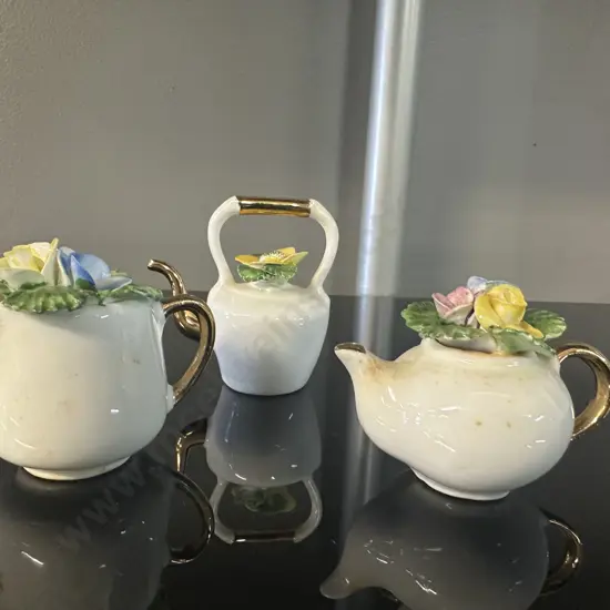 Vintage Sandford Miniature Flower Bouquets, Pitcher, Jug Etc