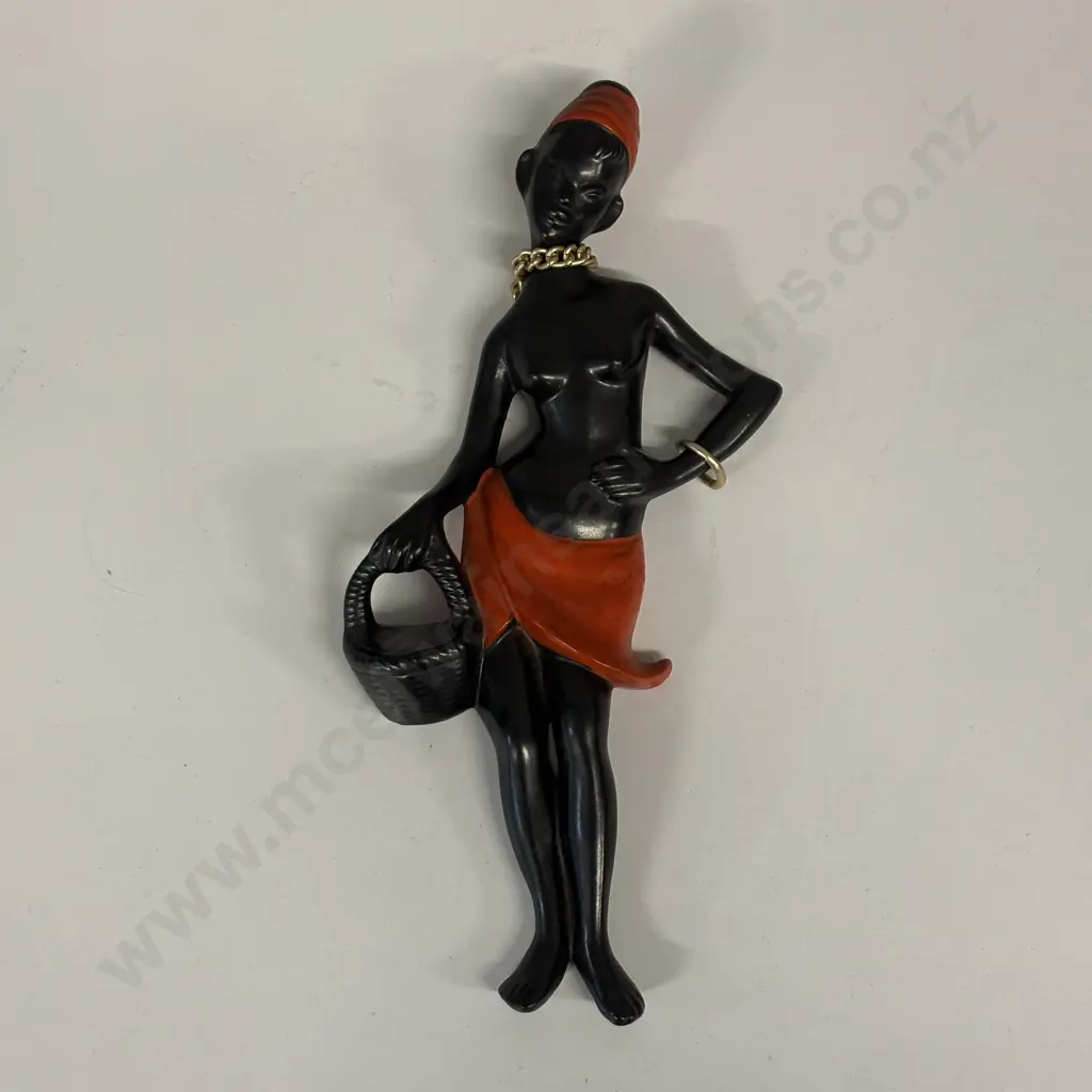 Mid Century African Lady with basket Image 1++
