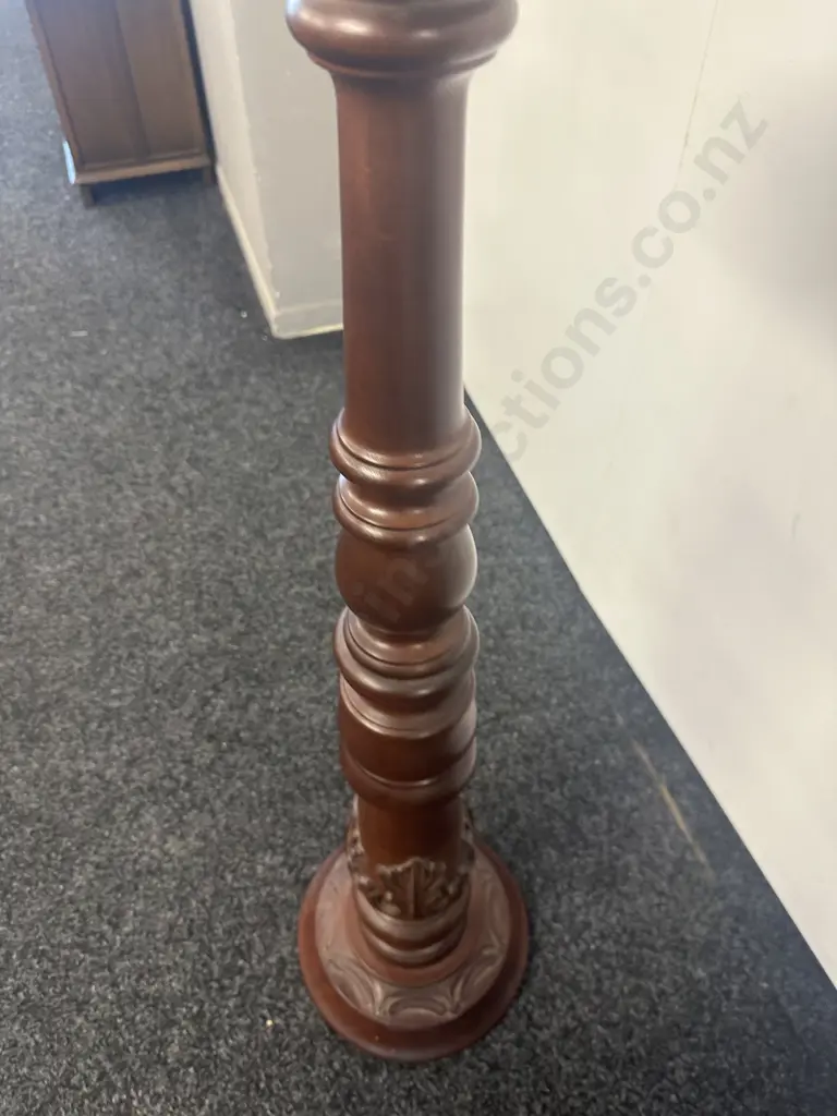 Ornate Mahogany Plant Stand H101cm. Image 1++